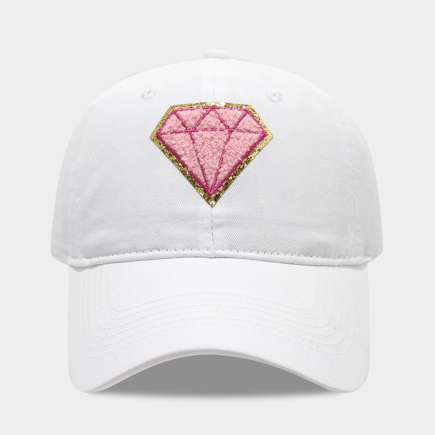 Diamond Patch Retro Soft Top Baseball Cap